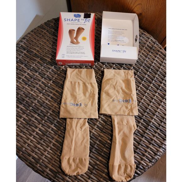 NIB Dr Comfort Shape To Fit Compression Socks Womens XL Nude Sheer 15-20 mmHg - Picture 7 of 9